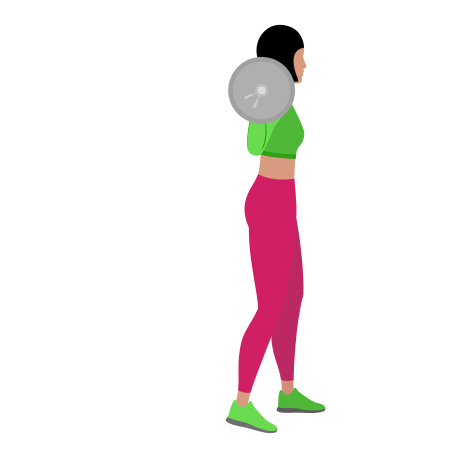 Barbell Right Leg Reverse Lunge