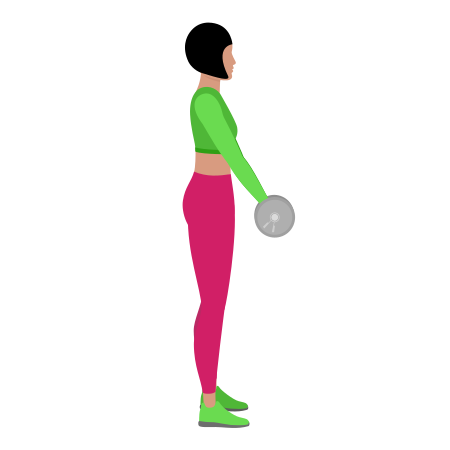 Barbell Shoulders Front Raise