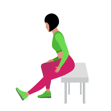Bench Seated Hamstring Stretching