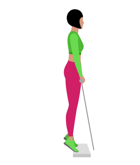 Cable Deficit Calf Raise