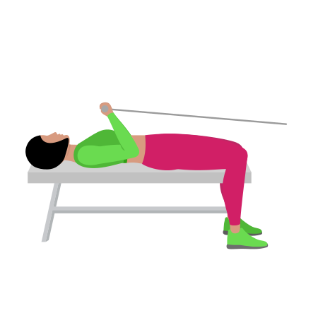 Cable Lying Bicep Curl