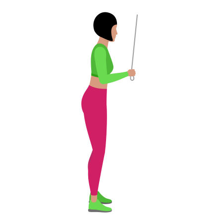 Cable One Arm Rope Tricep Pushdown