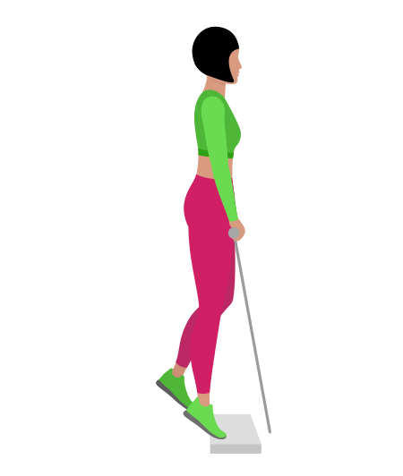 Cable Single Leg Deficit Calf Raise