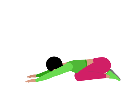 Childs Pose Back Stretching