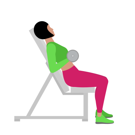 Dumbbell Incline Bicep Curl