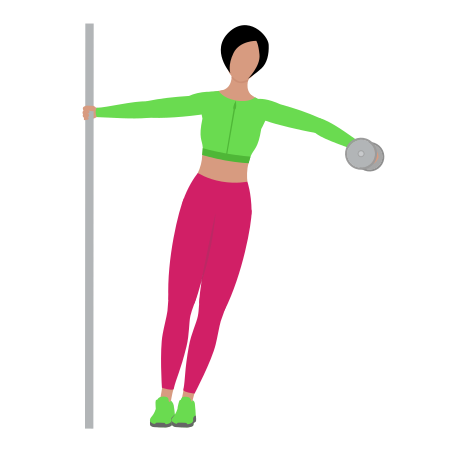 Dumbbell Leaning Lateral Raise