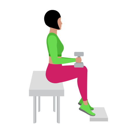 Dumbbell Seated Calf Raise