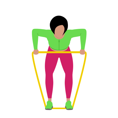 Resistance Band Bent Over Rear Delt Row