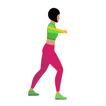 Resistance Band Chest Press Var 2