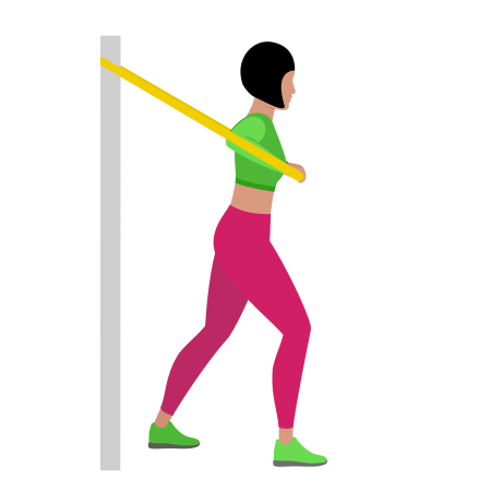 Resistance Band Decline Chest Press