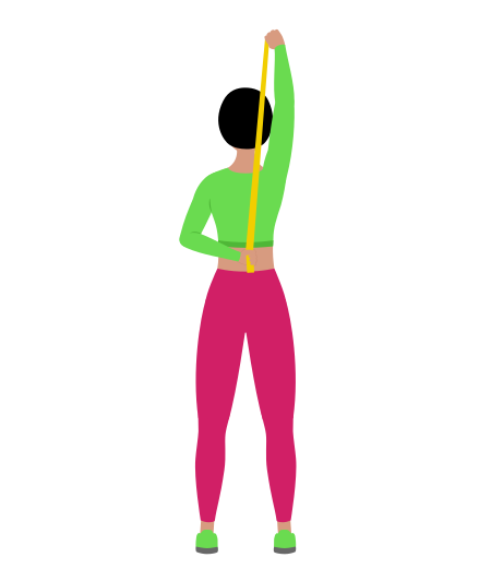 Resistance Band One Arm Overhead Tricep Extension