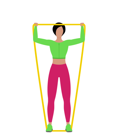 Resistance Band Standing Shoulders Press